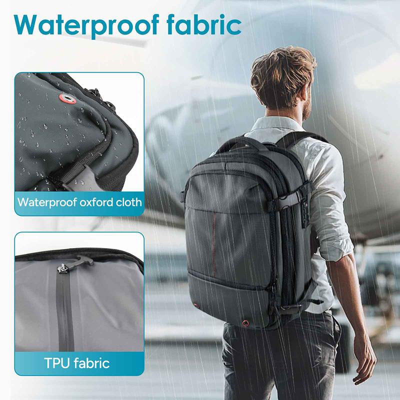 55L Expandable Vacpack Backpack, Vacuum Seal Backpack Travel, Vacuum Compression Bags for Travel, Air Back Backpack with Lock, Travel Airbag Backpack with Portable Electic Pump